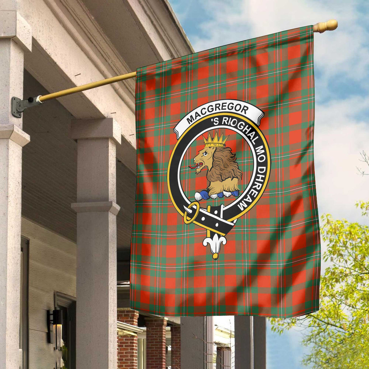 Clan Macgregor Tartan Garden Flag Crest And Plaid Basic Style