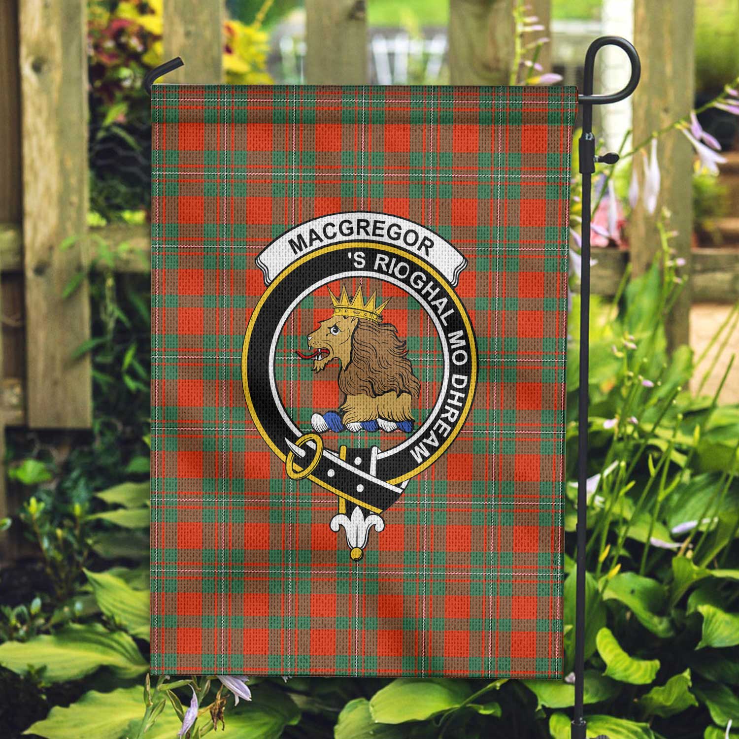 Clan Macgregor Tartan Garden Flag Crest And Plaid Basic Style
