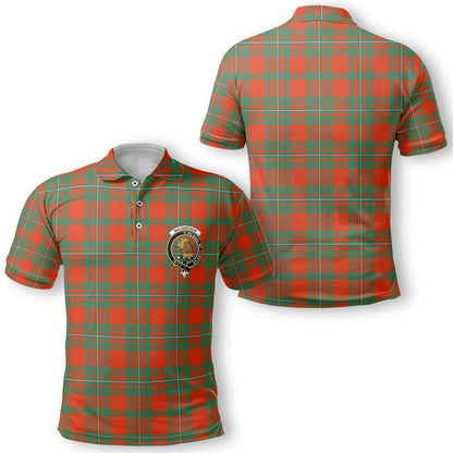 Clan Macgregor Tartan Golf Men Polo Shirt Crest And Plaid Basic Style