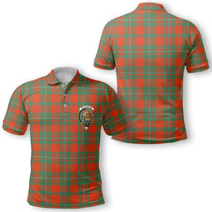 Clan Macgregor Tartan Golf Men Polo Shirt Crest And Plaid Basic Style