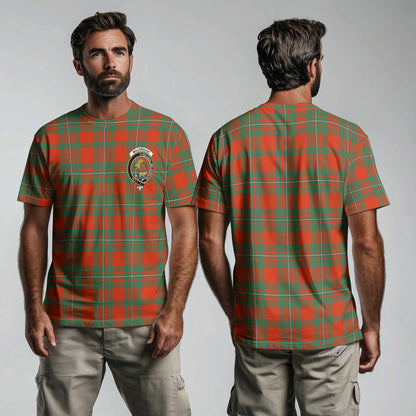 Clan Macgregor Tartan Men T Shirt Crest And Plaid Basic Style