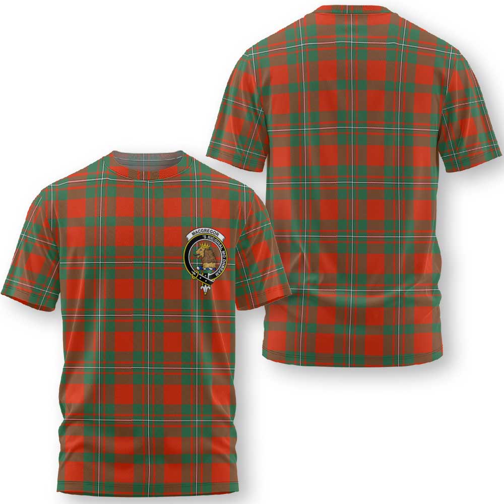 Clan Macgregor Tartan Men T Shirt Crest And Plaid Basic Style