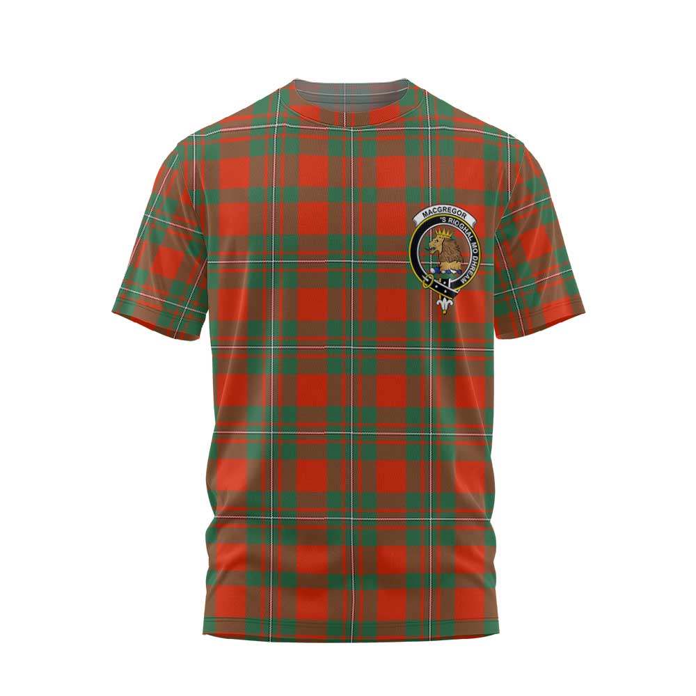 Clan Macgregor Tartan Men T Shirt Crest And Plaid Basic Style