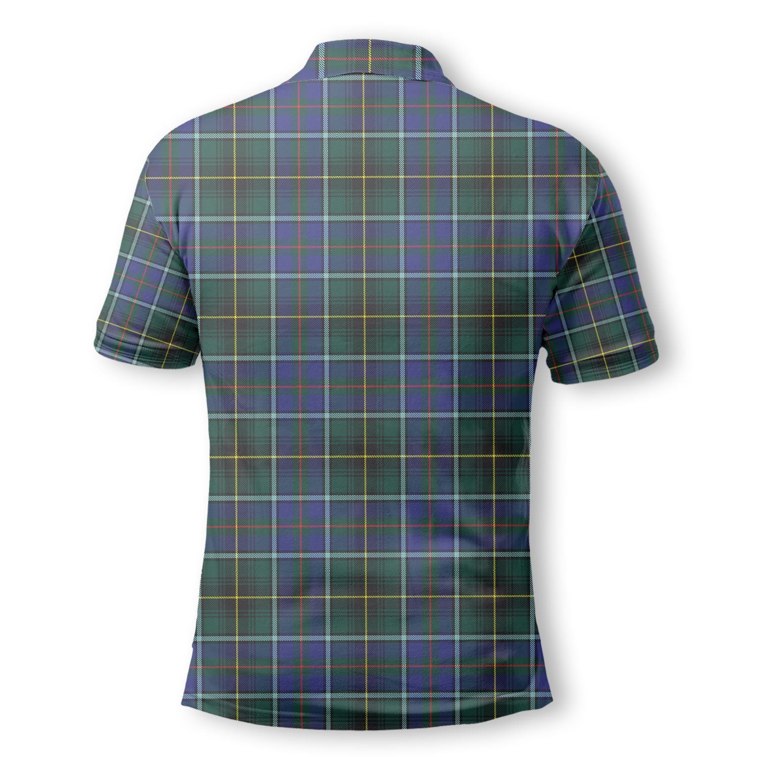 Clan Macinnes Tartan Golf Men Polo Shirt Crest And Plaid Basic Style