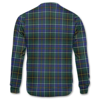 Clan Macinnes Tartan Men Sweatshirt Crest And Plaid Basic Style