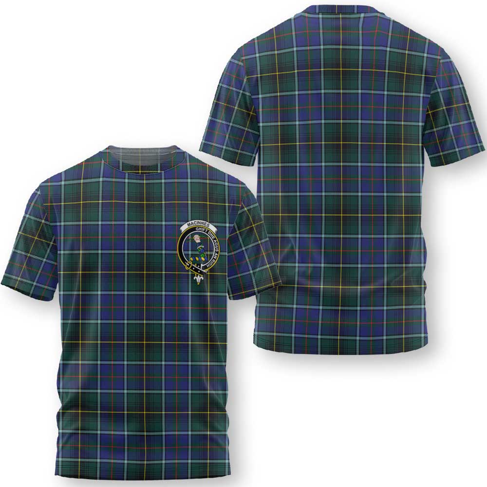 Clan Macinnes Tartan Men T Shirt Crest And Plaid Basic Style