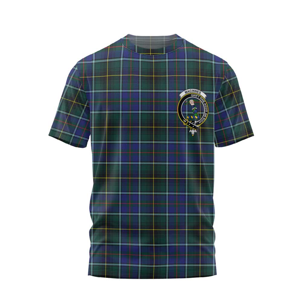 Clan Macinnes Tartan Women T Shirt Crest And Plaid Basic Style
