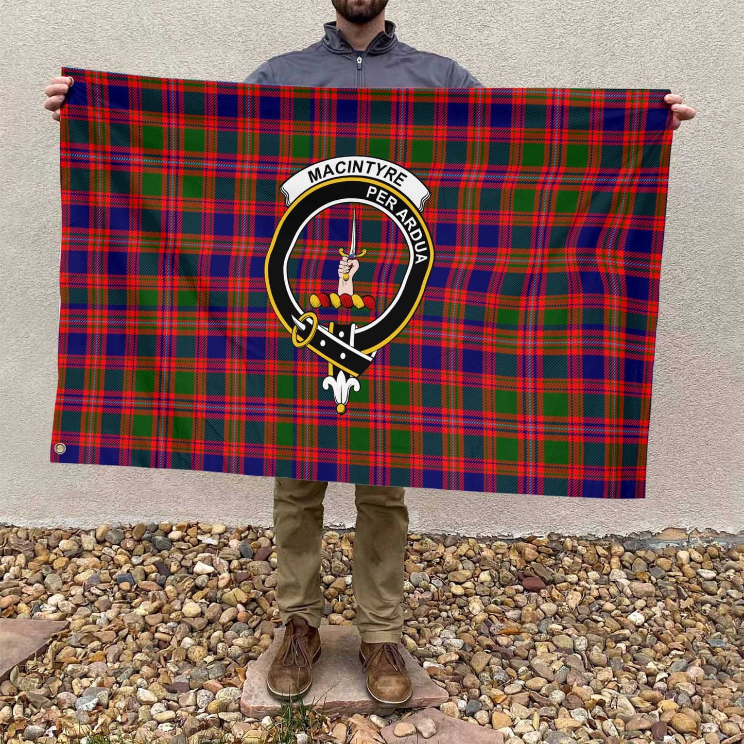 Clan Macintyre Tartan Flag 1 Crest And Plaid Basic Style Tartan House Flag Crest And Plaid Basic Style