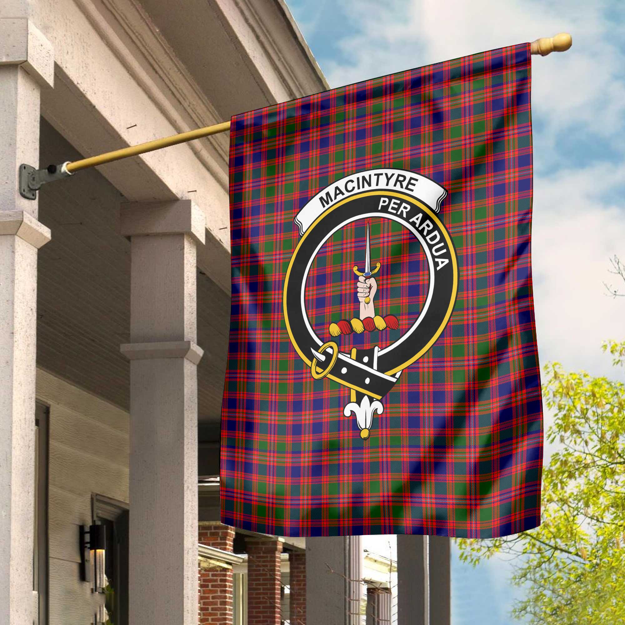 Clan Macintyre Tartan Garden Flag Crest And Plaid Basic Style