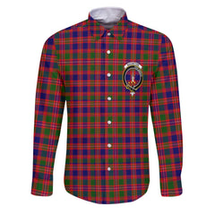 Clan Macintyre Tartan Long Sleeve Button Shirt Crest And Plaid Basic Style