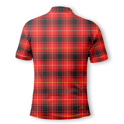 Clan Maciver Tartan Golf Men Polo Shirt Crest And Plaid Basic Style