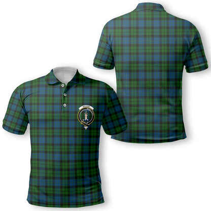 Clan Mackay Tartan Golf Tartan Men Polo Shirt Crest And Plaid Basic Style