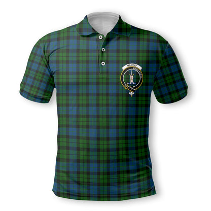 Clan Mackay Tartan Men Polo Shirt Crest And Plaid Basic Style