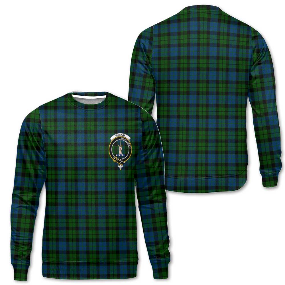 Clan Mackay Tartan Men Sweatshirt Crest And Plaid Basic Style