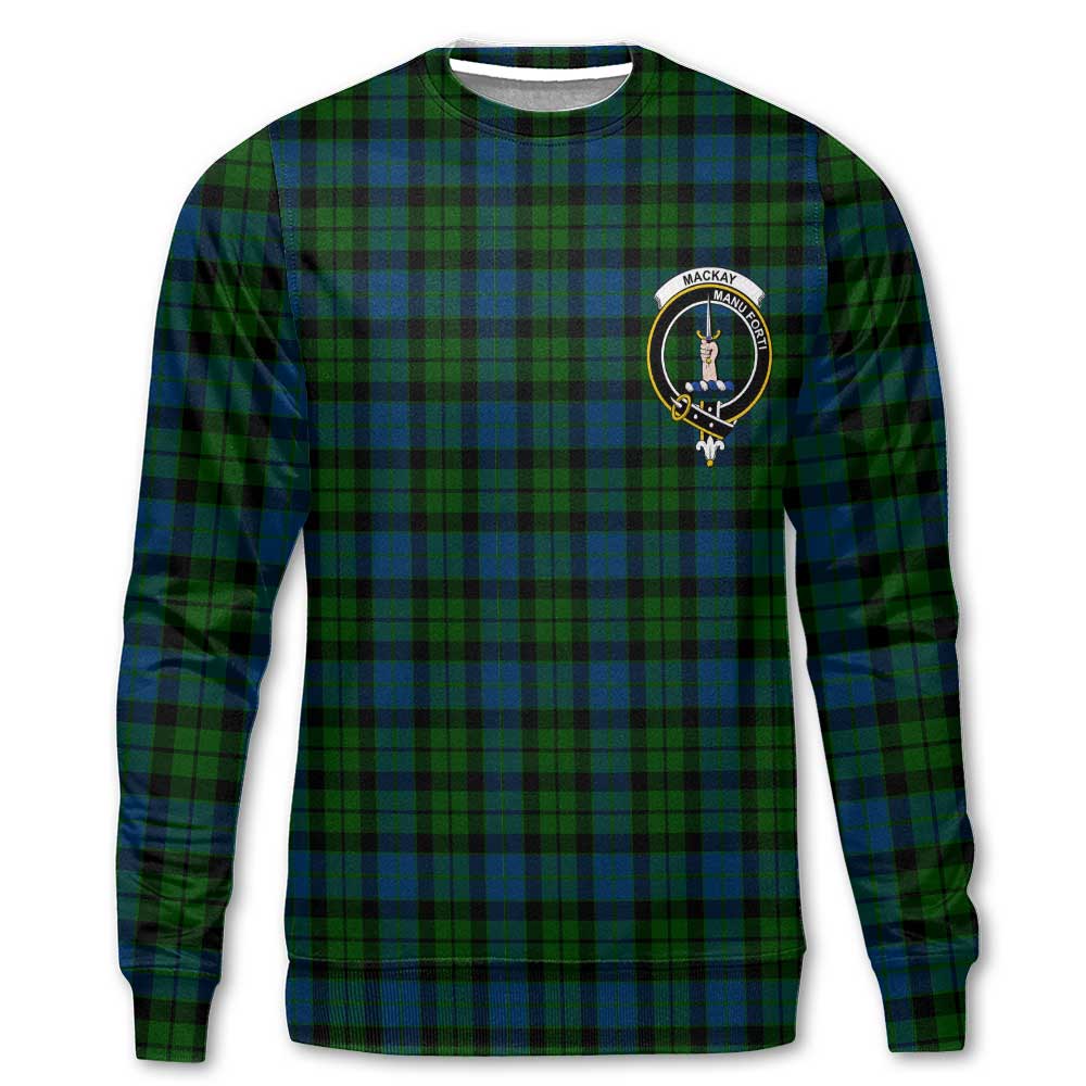 Clan Mackay Tartan Men Sweatshirt Crest And Plaid Basic Style