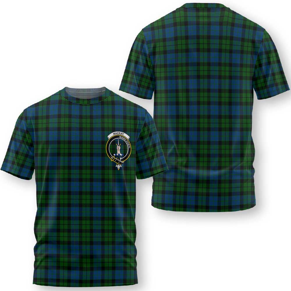 Clan Mackay Tartan Men T Shirt Crest And Plaid Basic Style