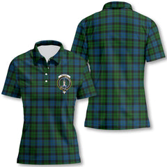 Clan Mackay Tartan Women Polo Shirt Crest And Plaid Basic Style
