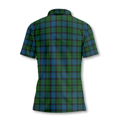 Clan Mackay Tartan Women Polo Shirt Crest And Plaid Basic Style
