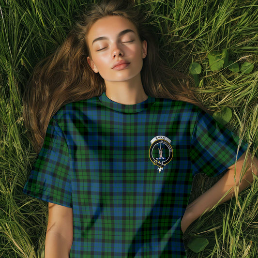 Clan Mackay Tartan Women T Shirt Crest And Plaid Basic Style