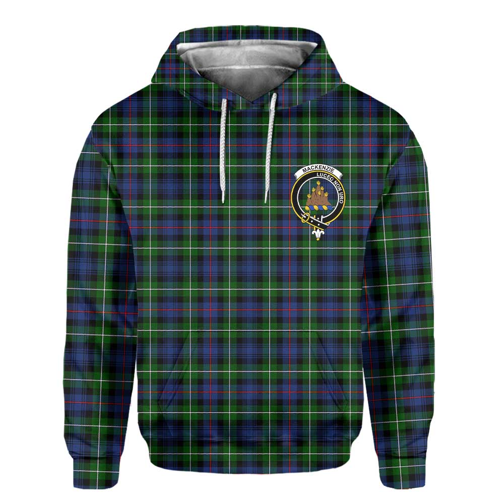 Clan Mackenzie Tartan Men Hoodie Crest And Plaid Basic Style