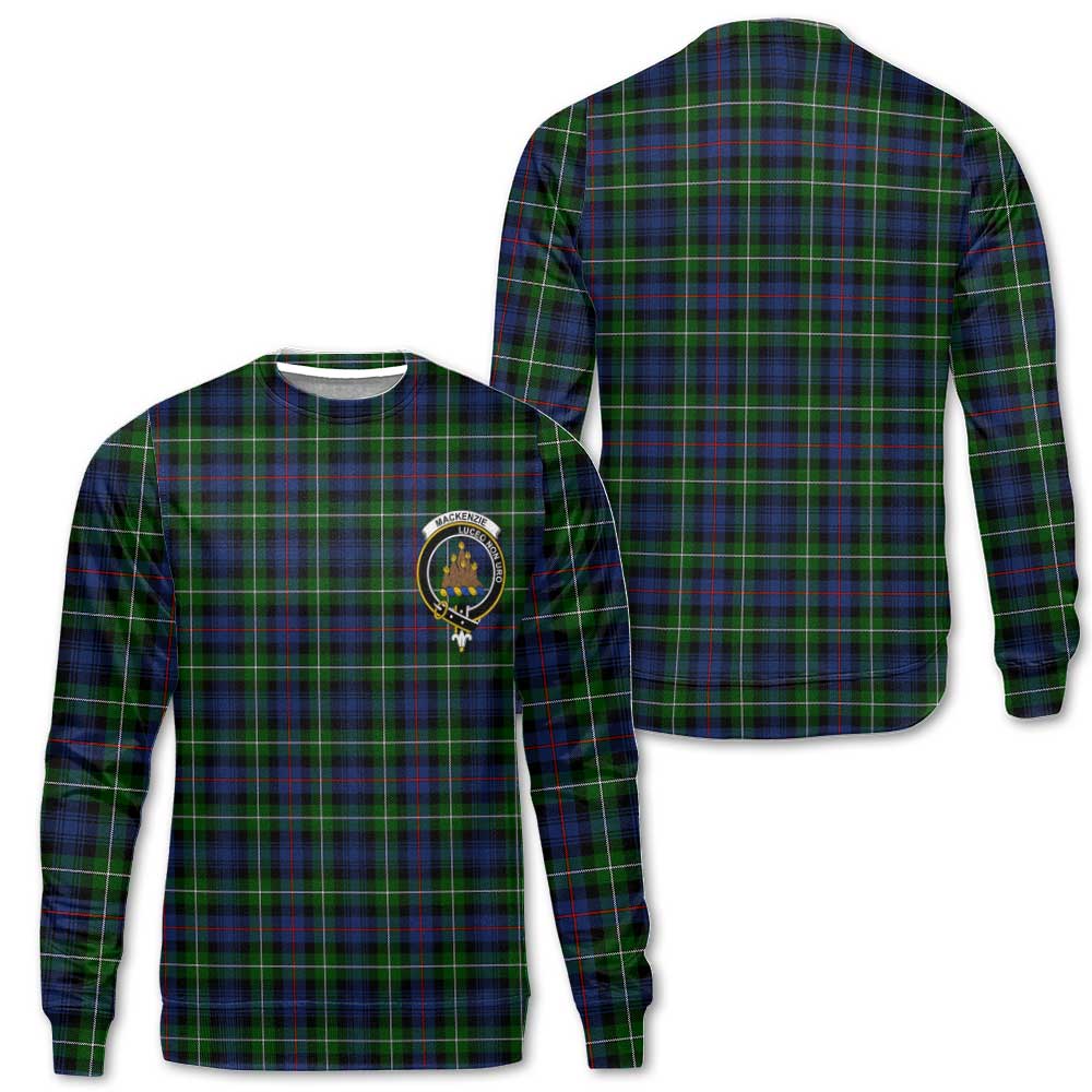 Clan Mackenzie Tartan Men Sweatshirt Crest And Plaid Basic Style