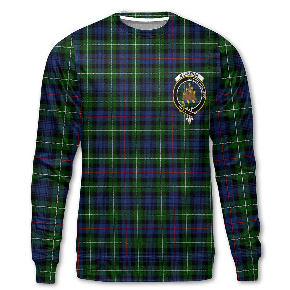 Clan Mackenzie Tartan Men Sweatshirt Crest And Plaid Basic Style