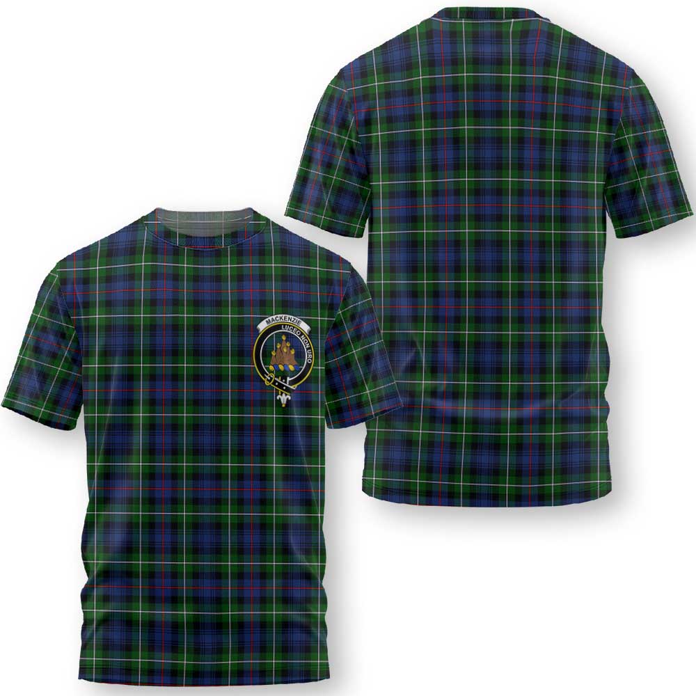 Clan Mackenzie Tartan Men T Shirt Crest And Plaid Basic Style