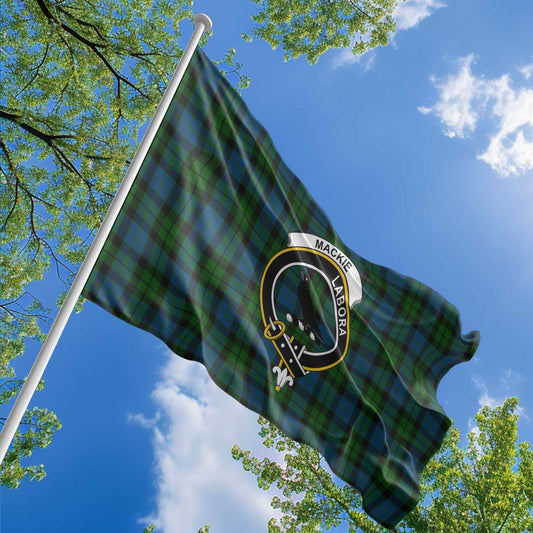 Clan Mackie Tartan Flag Crest And Plaid Basic Style