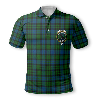 Clan Mackie Tartan Golf Tartan Men Polo Shirt Crest And Plaid Basic Style