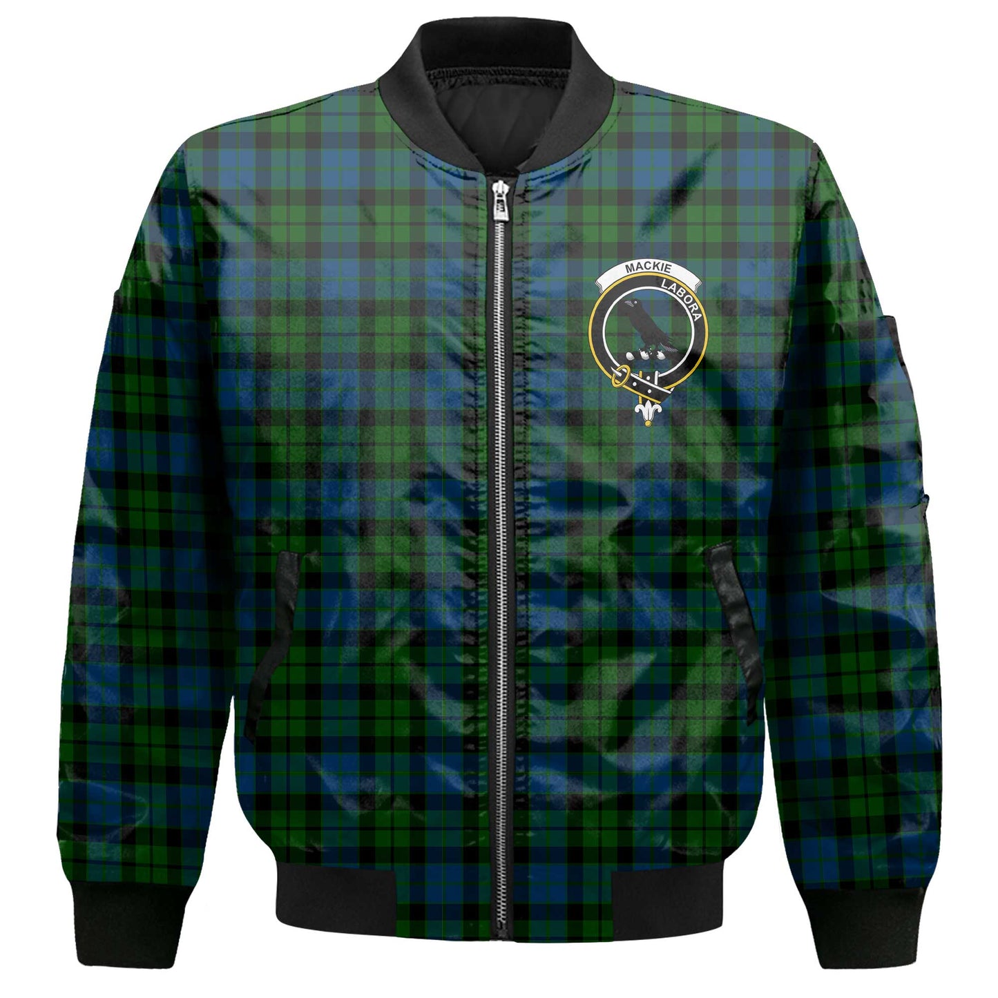 Clan Mackie Tartan Men Bomber Jacket Crest And Plaid Basic Style