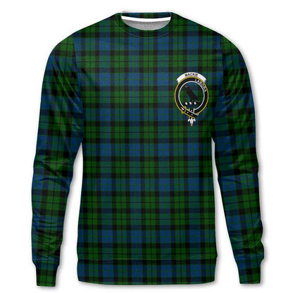 Clan Mackie Tartan Men Sweatshirt Crest And Plaid Basic Style