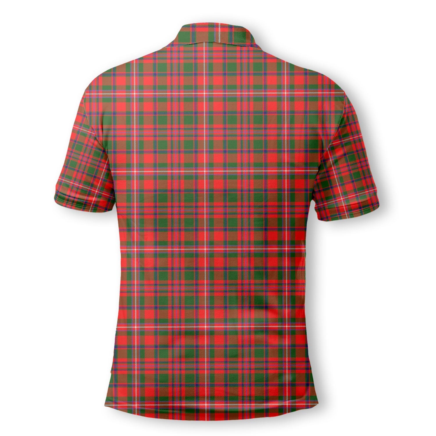 Clan Mackinnon Tartan Golf Men Polo Shirt Crest And Plaid Basic Style