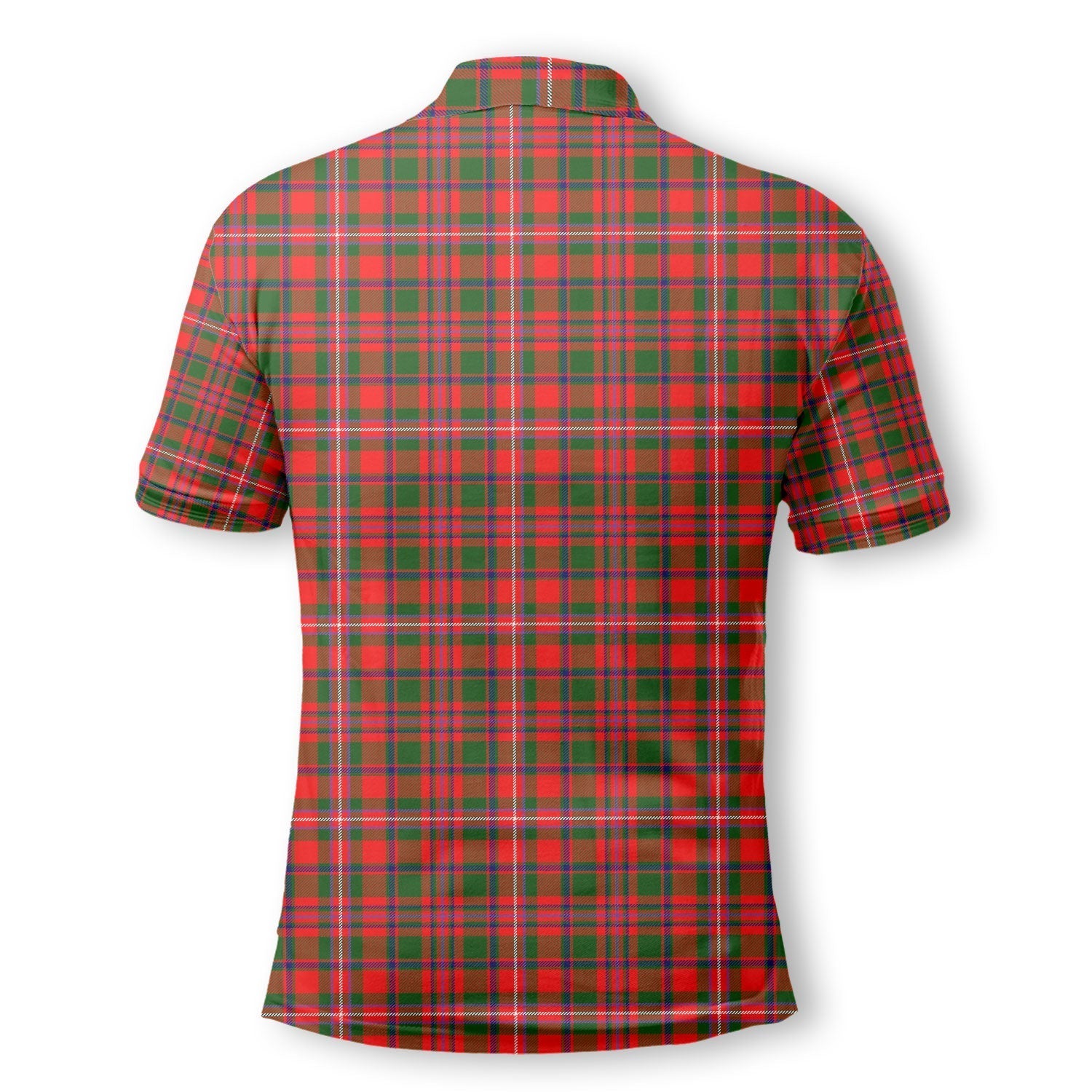 Clan Mackinnon Tartan Golf Tartan Men Polo Shirt Crest And Plaid Basic Style