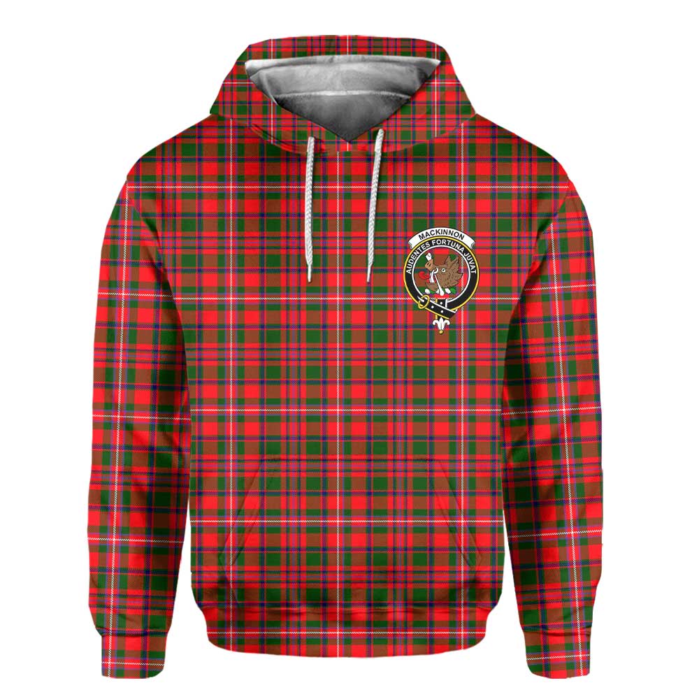 Clan Mackinnon Tartan Women Hoodie Crest And Plaid Basic Style