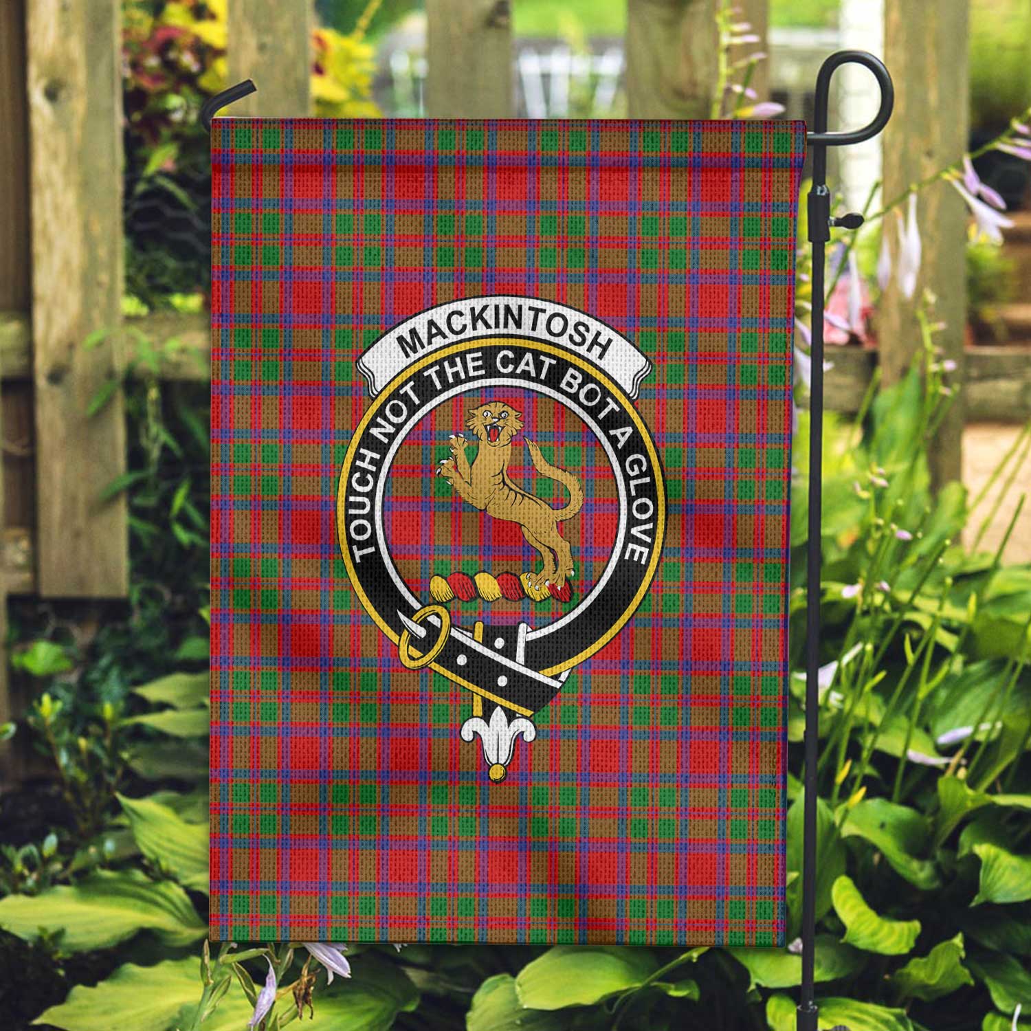 Clan Mackintosh Tartan Garden Flag Crest And Plaid Basic Style