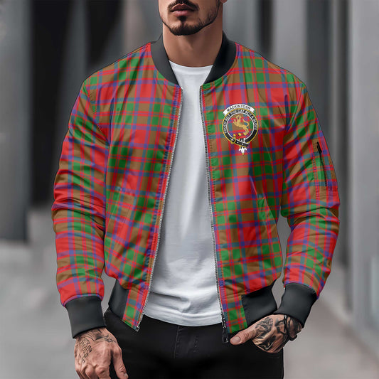 Clan Mackintosh Tartan Men Bomber Jacket Crest And Plaid Basic Style