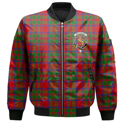 Clan Mackintosh Tartan Men Bomber Jacket Crest And Plaid Basic Style