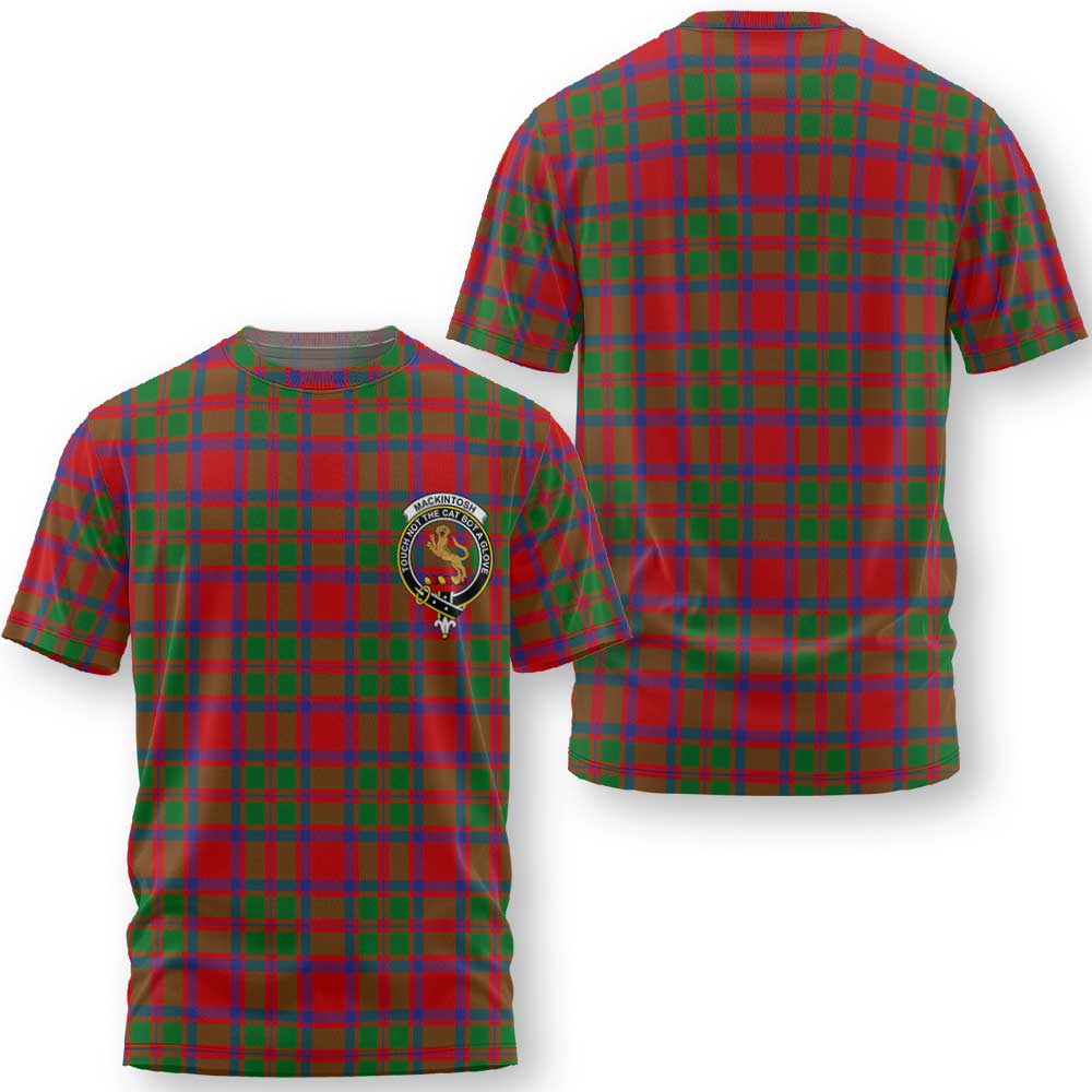 Clan Mackintosh Tartan Men T Shirt Crest And Plaid Basic Style