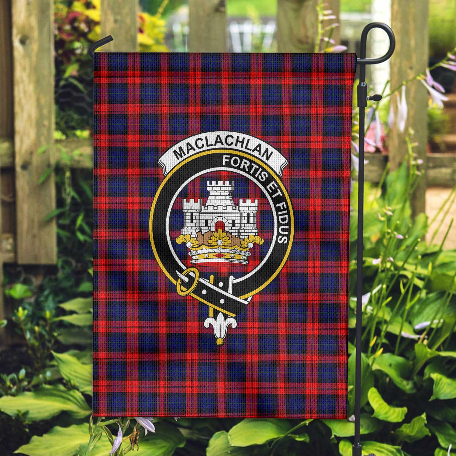 Clan Maclachlan Tartan Garden Flag Crest And Plaid Basic Style