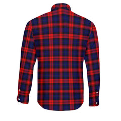 Clan Maclachlan Tartan Long Sleeve Button Shirt Crest And Plaid Basic Style
