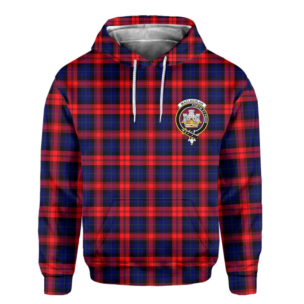 Clan Maclachlan Tartan Men Hoodie Crest And Plaid Basic Style