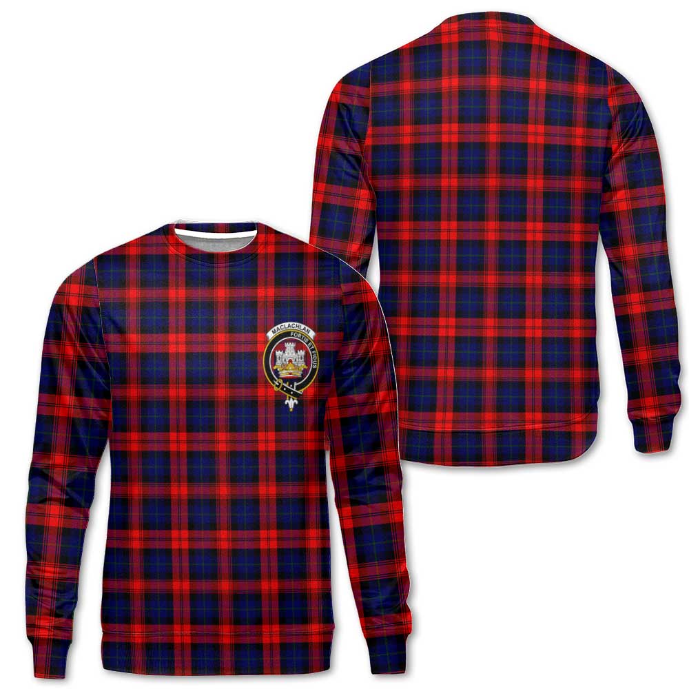 Clan Maclachlan Tartan Men Sweatshirt Crest And Plaid Basic Style