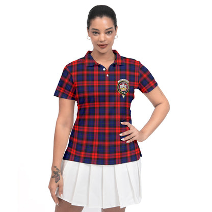 Clan Maclachlan Tartan Women Polo Shirt Crest And Plaid Basic Style