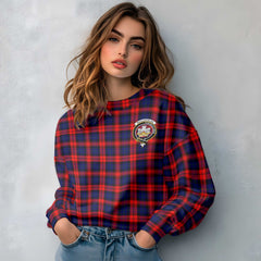 Clan Maclachlan Tartan Women Sweatshirt Crest And Plaid Basic Style