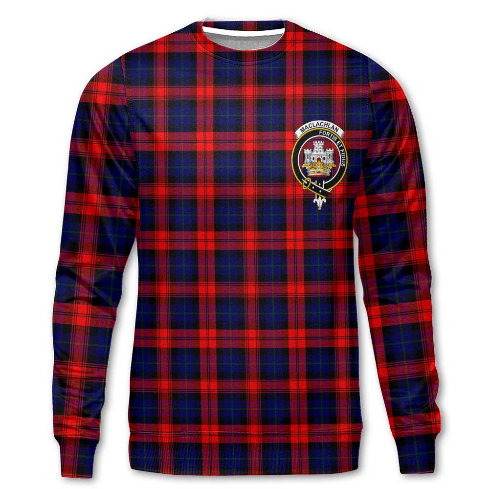 Clan Maclachlan Tartan Women Sweatshirt Crest And Plaid Basic Style