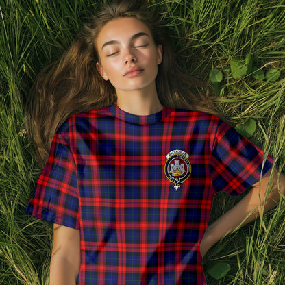 Clan Maclachlan Tartan Women T Shirt Crest And Plaid Basic Style