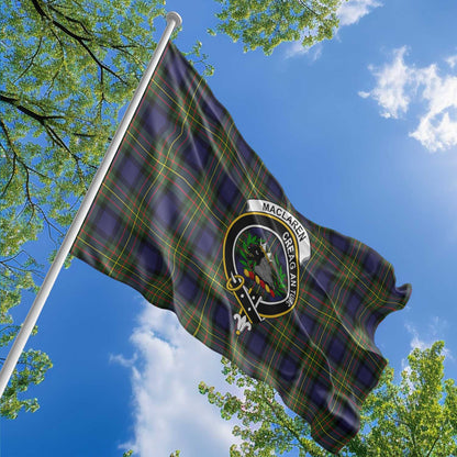 Clan Maclaren Tartan Flag Crest And Plaid Basic Style