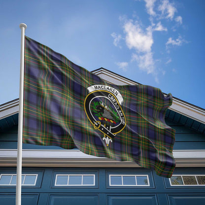 Clan Maclaren Tartan Flag Crest And Plaid Basic Style