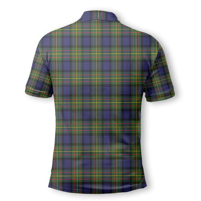 Clan Maclaren Tartan Golf Men Polo Shirt Crest And Plaid Basic Style