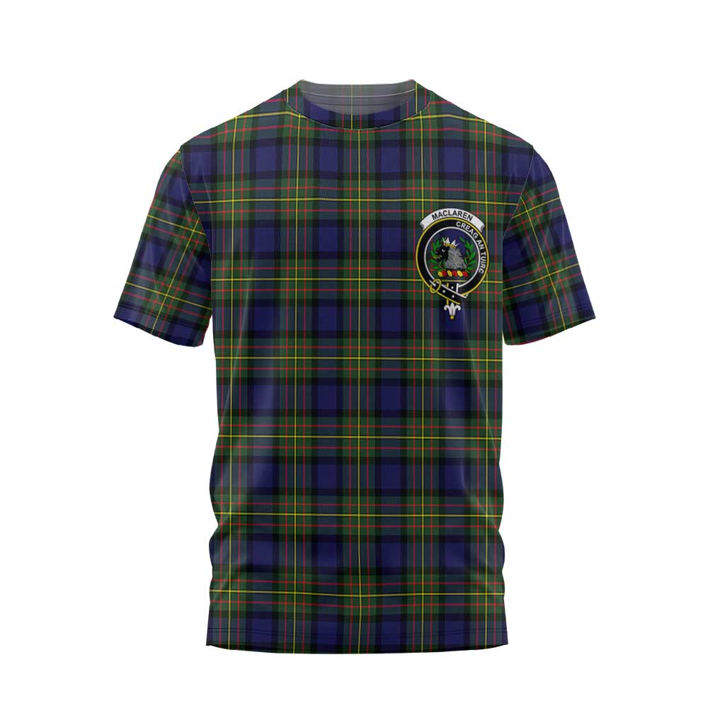 Clan Maclaren Tartan Men T Shirt Crest And Plaid Basic Style